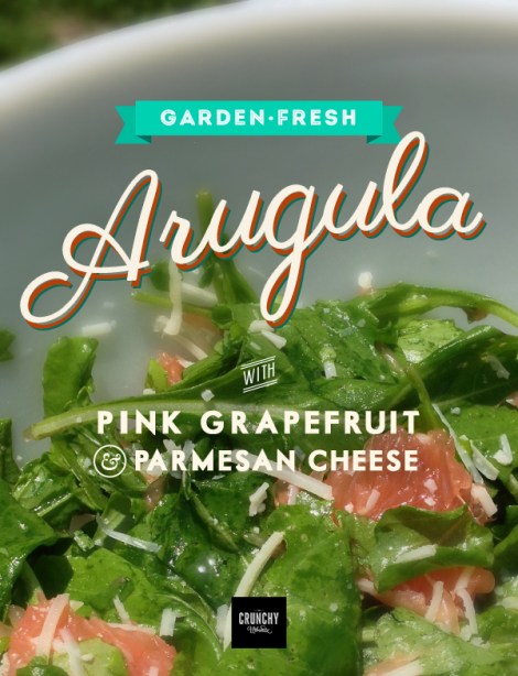 Arugula with Pink Grapefruit & Parmesan Cheese | thecrunchyurbanite.com