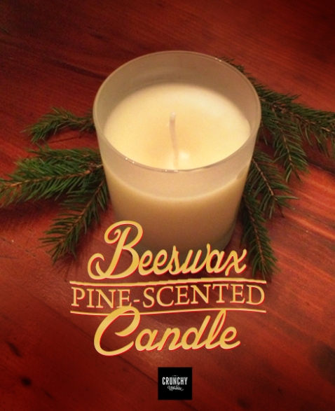 Pine-Scented Beeswax Candle | thecrunchyurbanite.com — Make your own all-natural beeswax candles with essential oils!